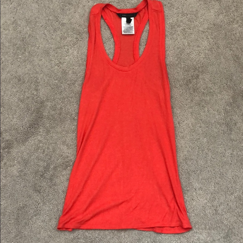 BCBGMaxAzria Coral Racerback Tank size small